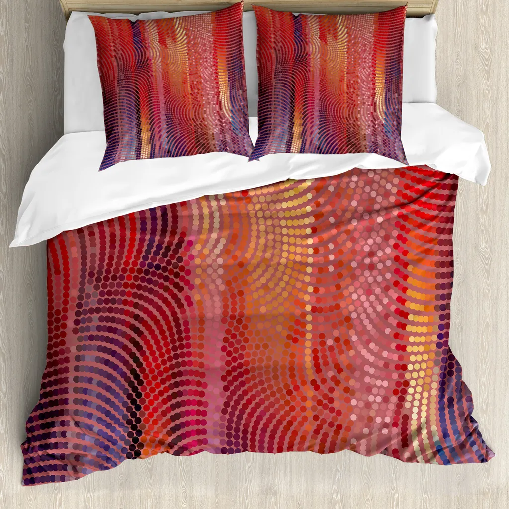 Duvet Cover ABAKUHAUS 200x200 - Abstract Pixel Mosaic Luxury Set