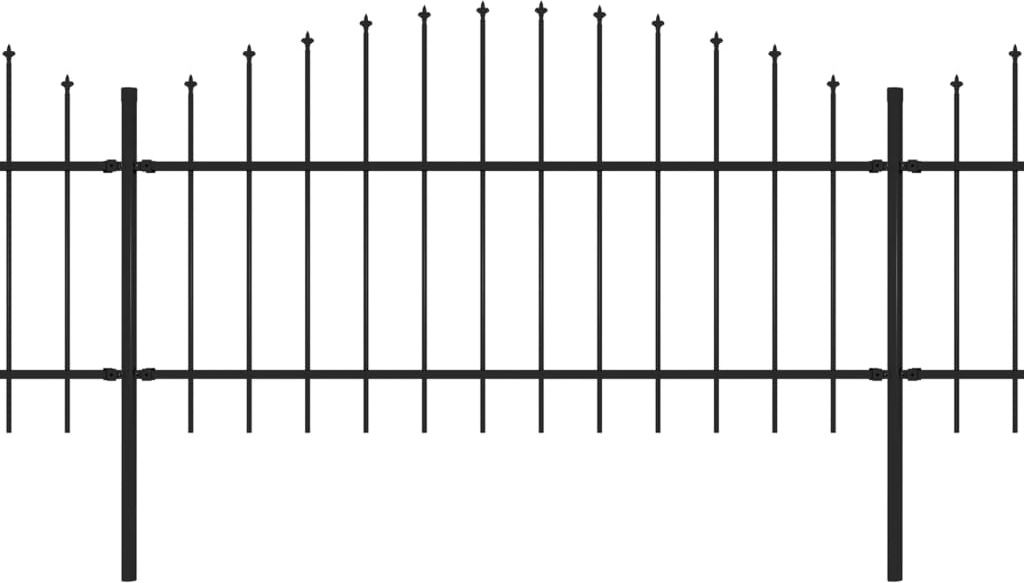 vidaXL Płot ogrodowy z grotem stalowym 1603,5 x 125 cm Zdjęcie produktu 