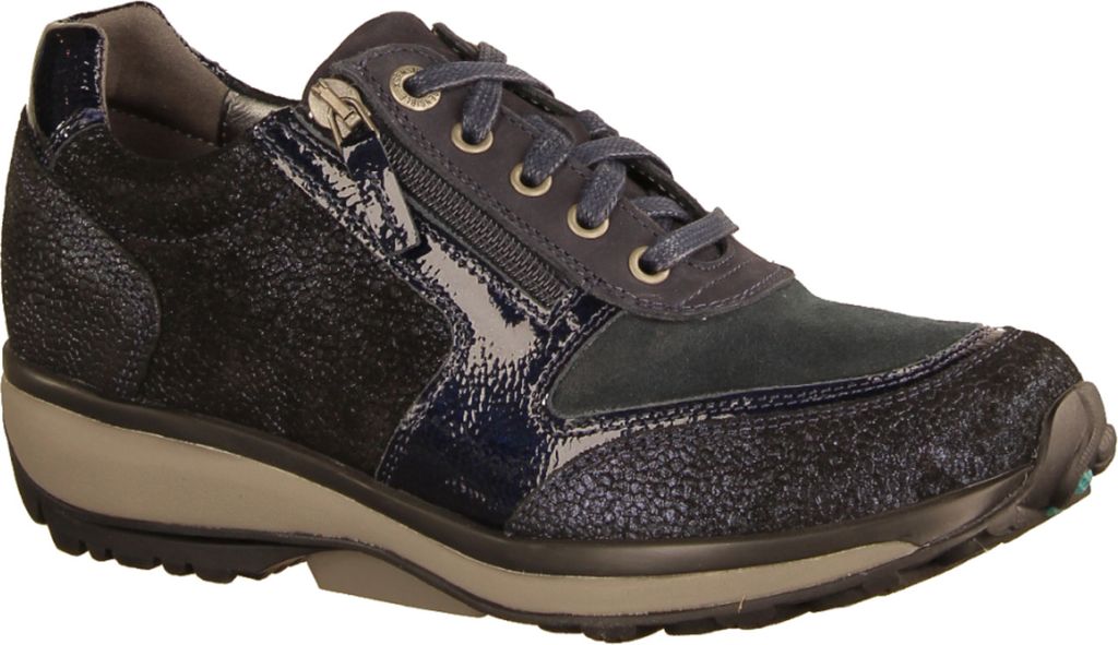 Xsensible Wembley30103.2.285 Damen Halbschuh Dark Blue Metallic Leder NEU - Damenschuhe Bequeme Schnürschuhe, Blau, leder