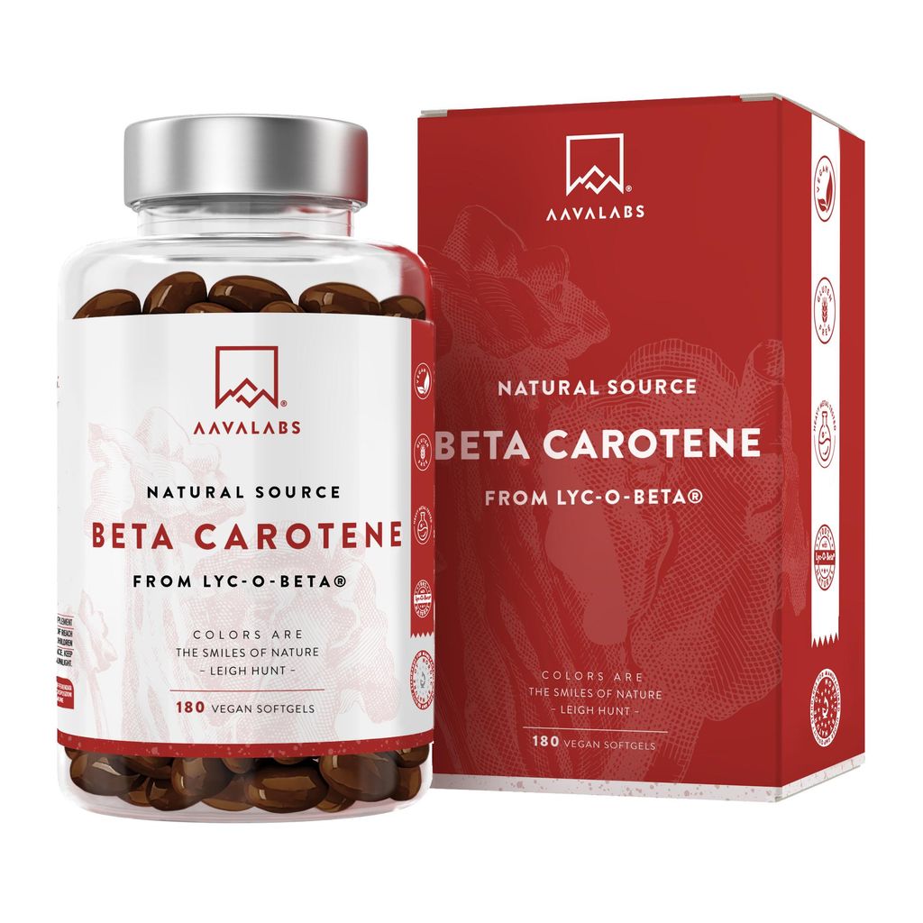 Aavalabs Beta-Carotin 15 mg | Lyc-O-Beta® | Haut & Sehkraft Produktbild 