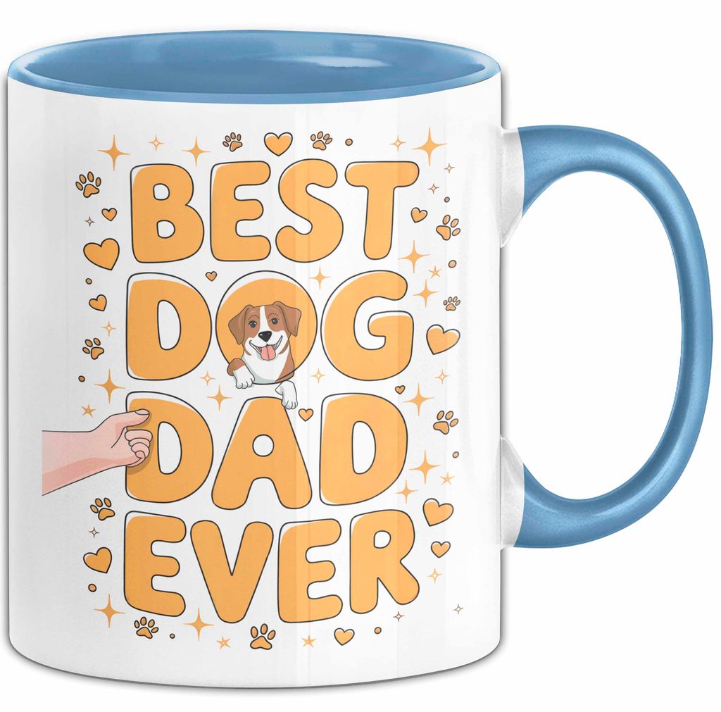 Hunde Papa Tasse Geschenk Lustige Geschenkidee Spruch Für Hunde Eltern (Blau)