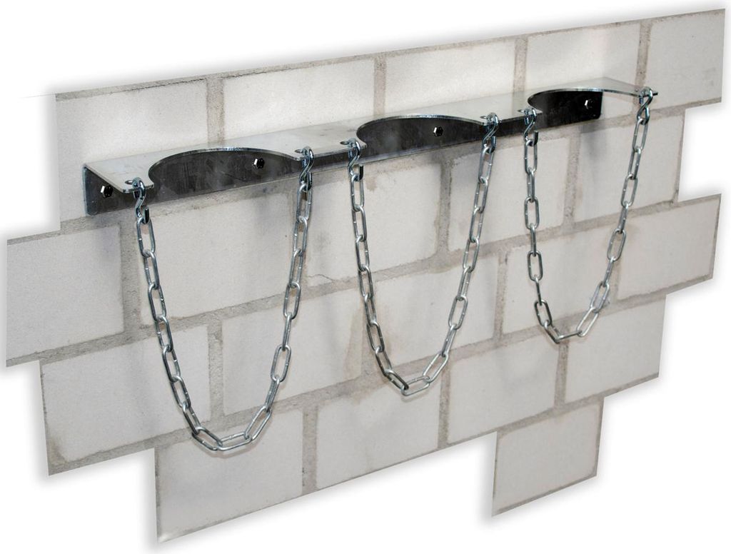 Bauer Gasflaschen-Wandhalterung GWH 140-III, feuerverzinkt für 3 Flaschen 320mm
