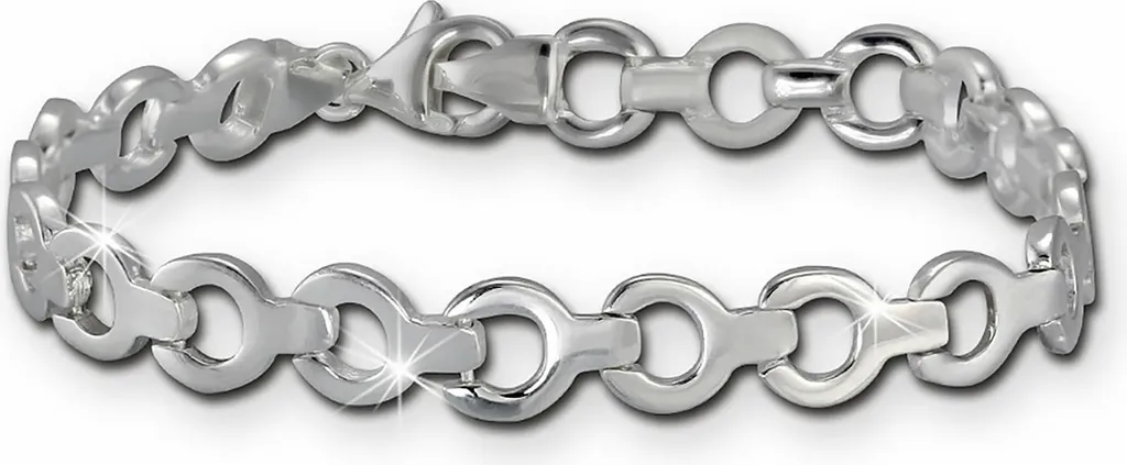Bracelet Femme en Argent 925 Massif Mailles Rondes Mates SilberDream