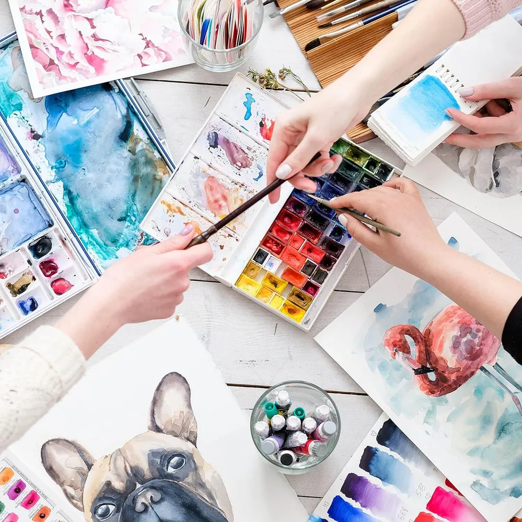 Papier Aquarelle A6 pour Carte Postale - 60 Feuilles 300g et Cours