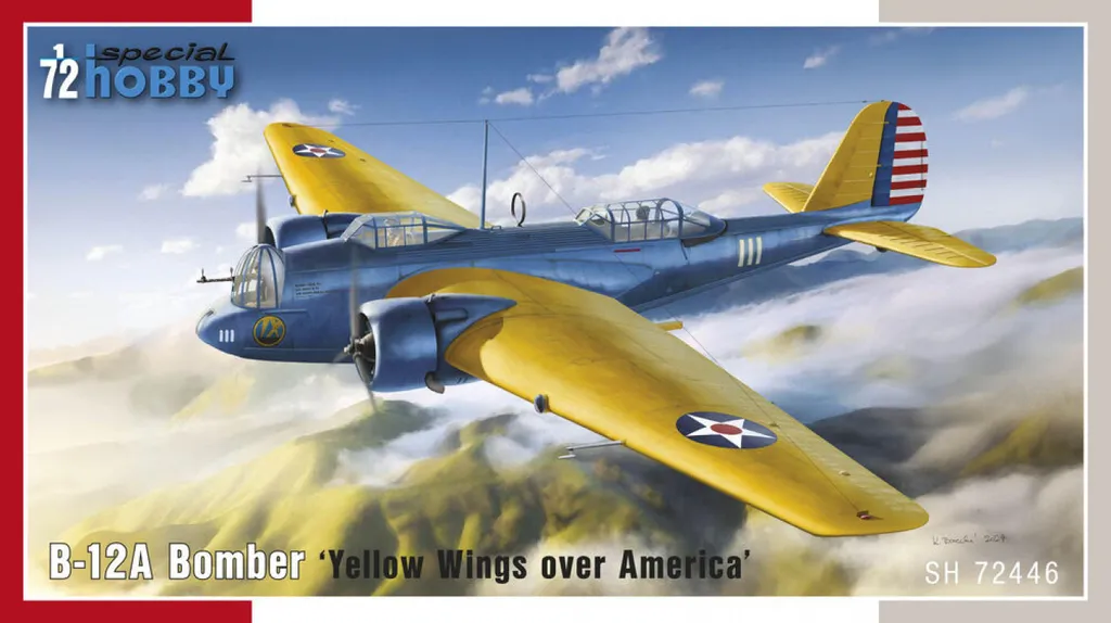 Bombardier B-12A 1:72 Détails Historiques Ailes jaunes Amérique Maquette