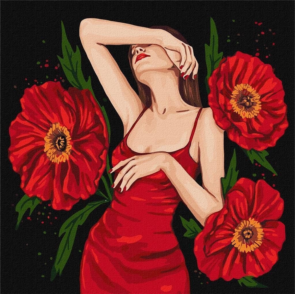 Malen nach Zahlen - Mysteriöse Schönheit 40x40cm