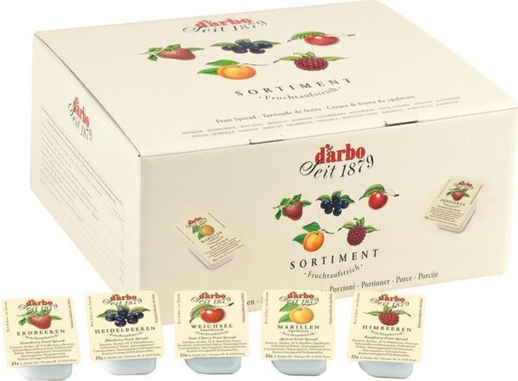 Darbo Fruchtaufstrich Konfitüre Mix Sortiment 100 Stück Produktbild 
