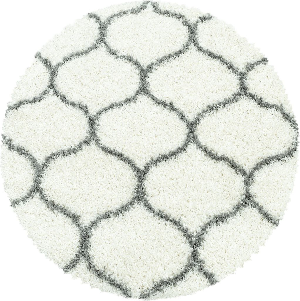 Teppium Hochflor Teppich Wohnzimmer Skandinavische Design Modern Teppich Shaggy Flauschig Weich, Grösse: 160 cm Rund