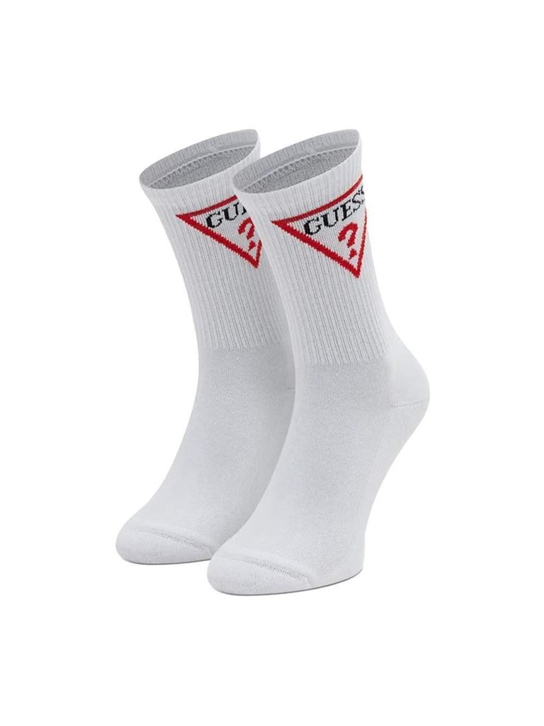 Guess ErFrauen Baumwolle Socken Weiß Rot – Einheitsgröße / weiß Rot