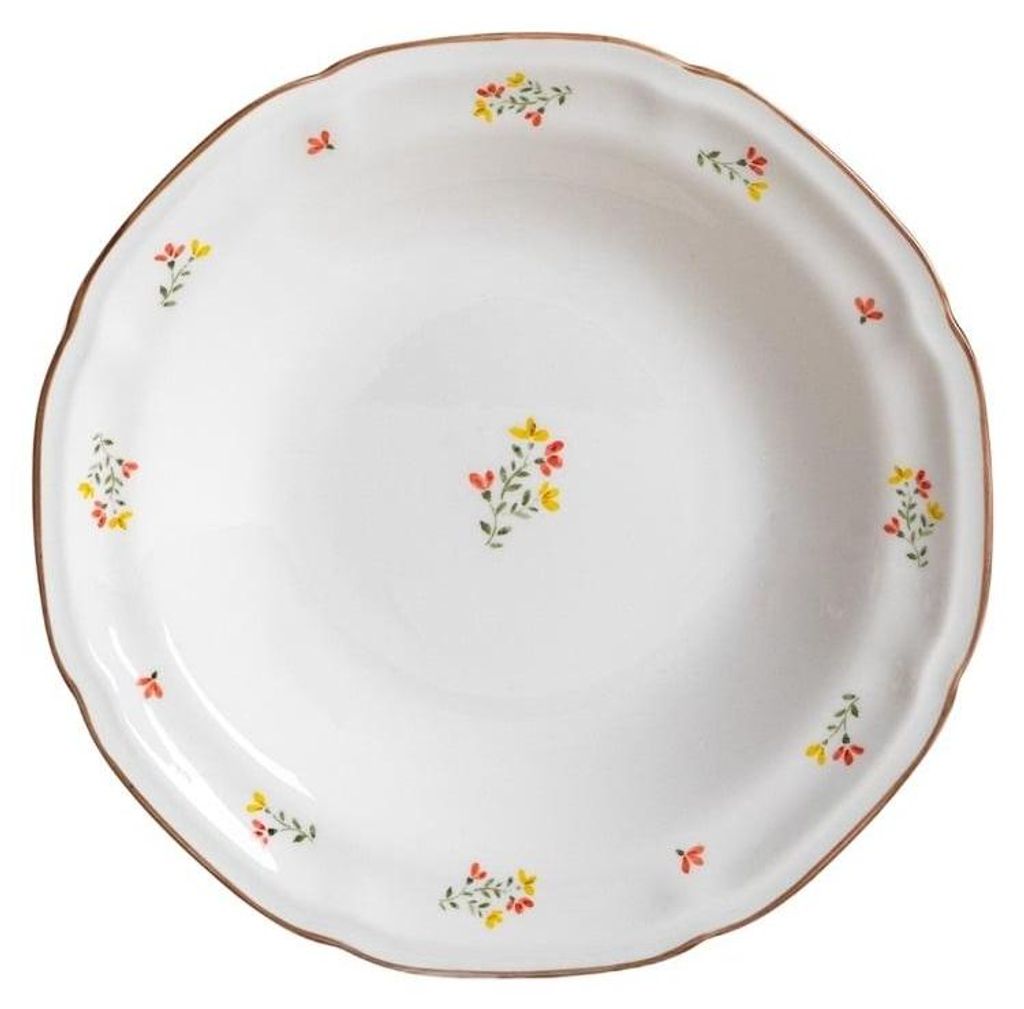 HOMLA GRETA tiefer Teller mit Blumen 22 cm Produktbild 