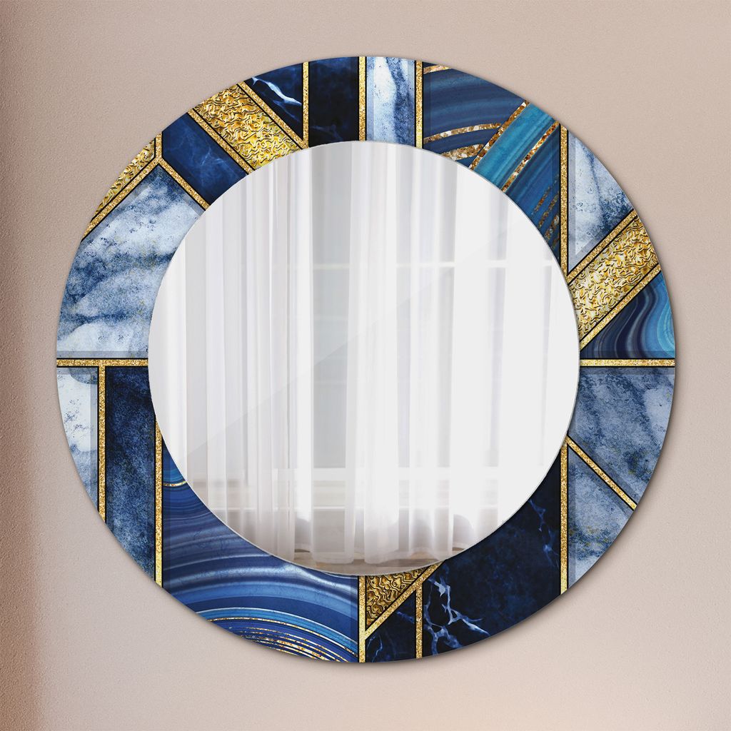 Spiegel - Mirror zum Wandspiegel Schlafzimmer – Schminkspiegel- modern marmor- Ø50cm