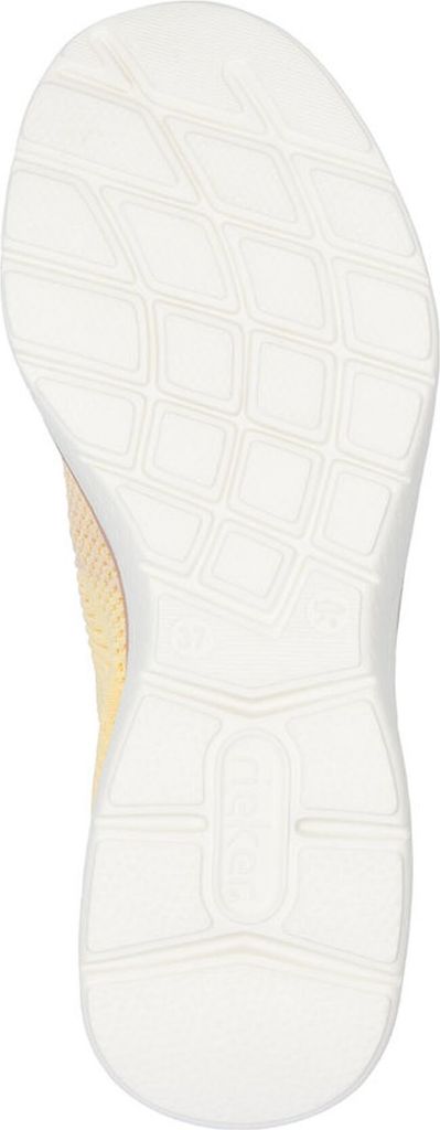 Rieker Damen Sneaker Textil Weite G rutschfest bequem Gummizug Momosoft M5066, Größe:41 EU, Farbe:Gelb