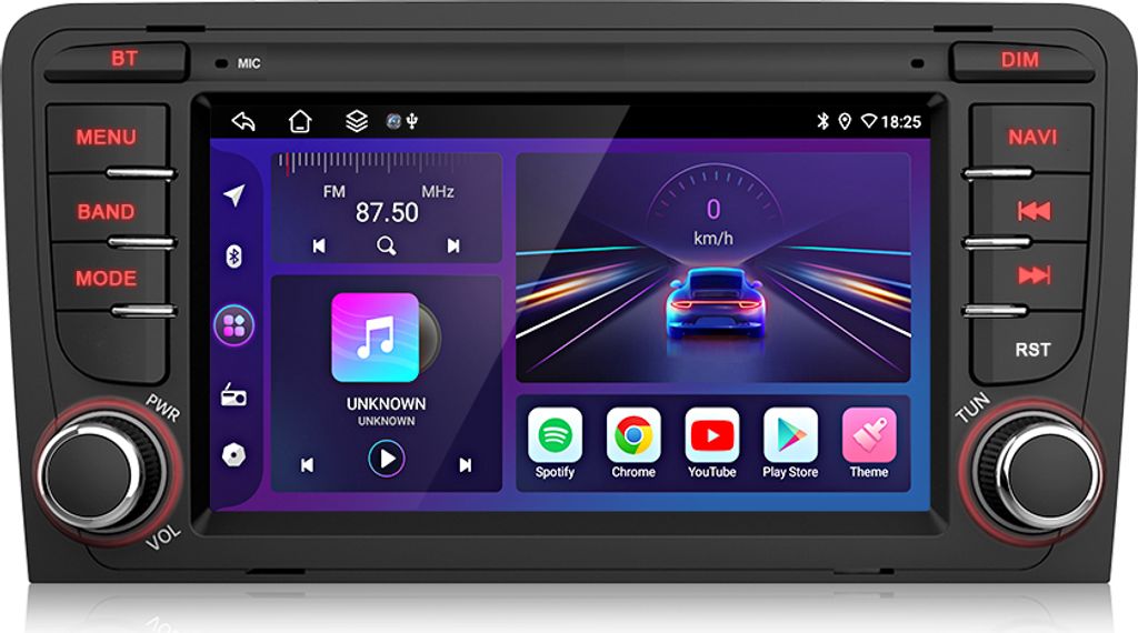 carplay android auto per Audi A3 S3 RS3 2003-2012 Android Immagine del prodotto 