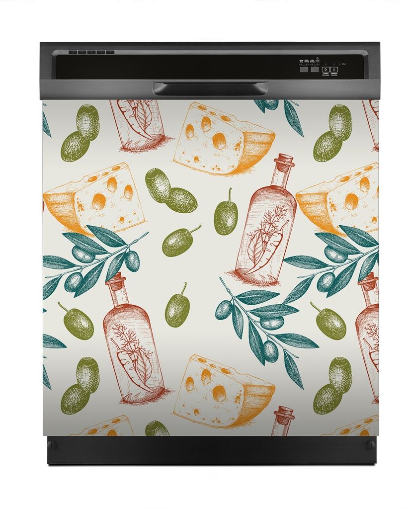 Magnete Dekorative 60x60 cm Küche Magnetmatte Spülmaschine - italienisches Essen