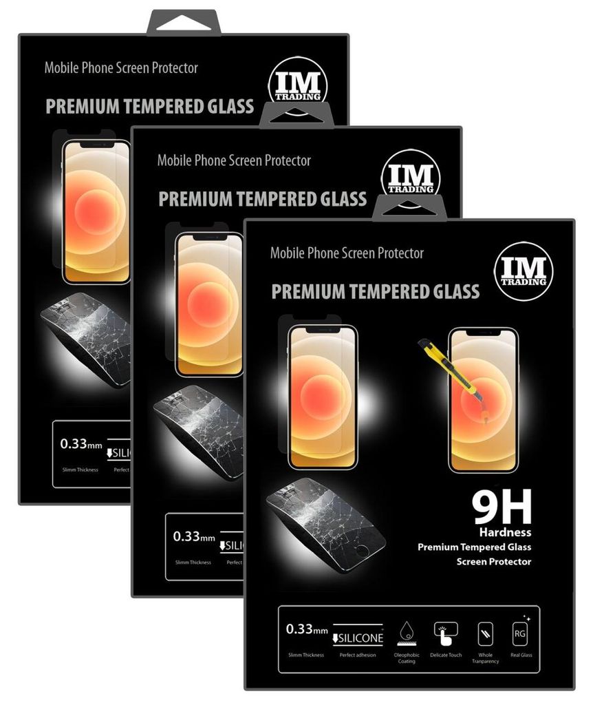 cofi1453 3X Panzer Schutz Glas 9H Tempered Glass Display Schutz Folie Display Glas Protector für iPhone 12