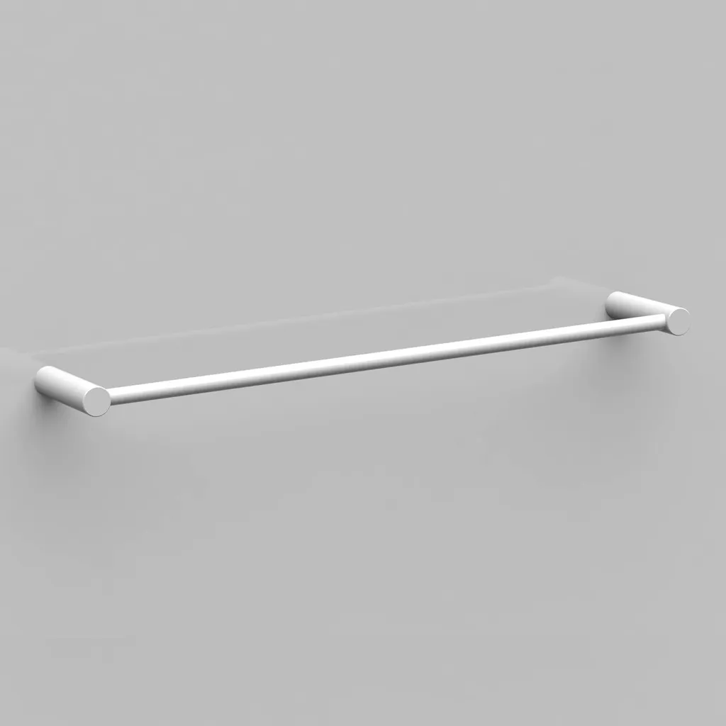 Porte-serviettes inoxydable blanc mat 30 cm fixation anti-rouille vis
