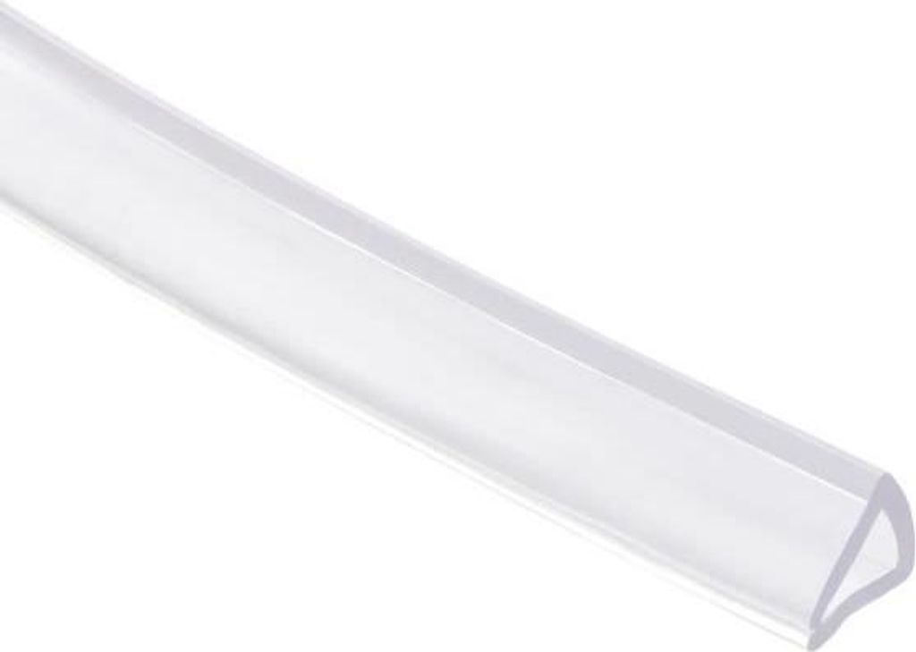 PVC-Dichtungsprofil, Schutzleiste, U-Profil für 3–5 mm Kanten, 3 m Länge, 7 mm Höhe, transparent