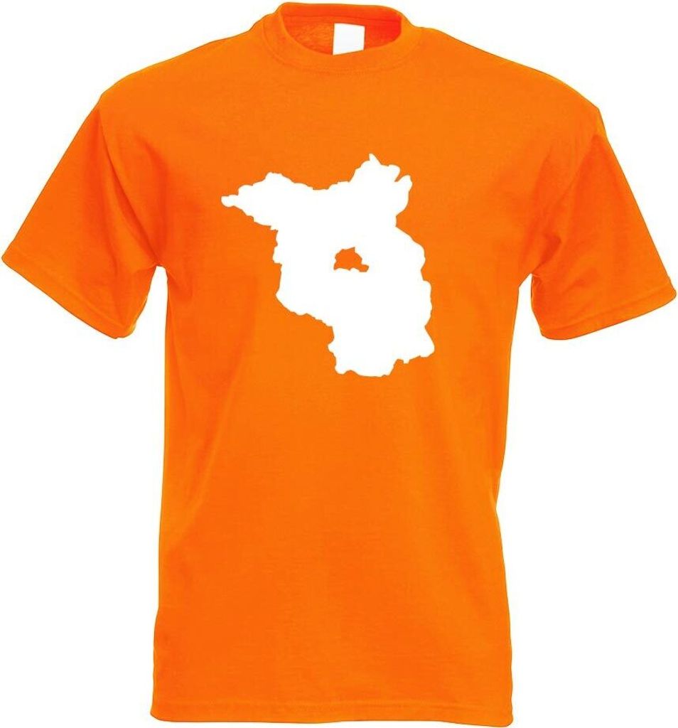 Kiwistar - T-Shirt - orange - Brandenburg Deutschland Silhouette Motiv Bedruckt Funshirt Design Print - mit Motiv Bedruckt - Funshirt Design - Spor...