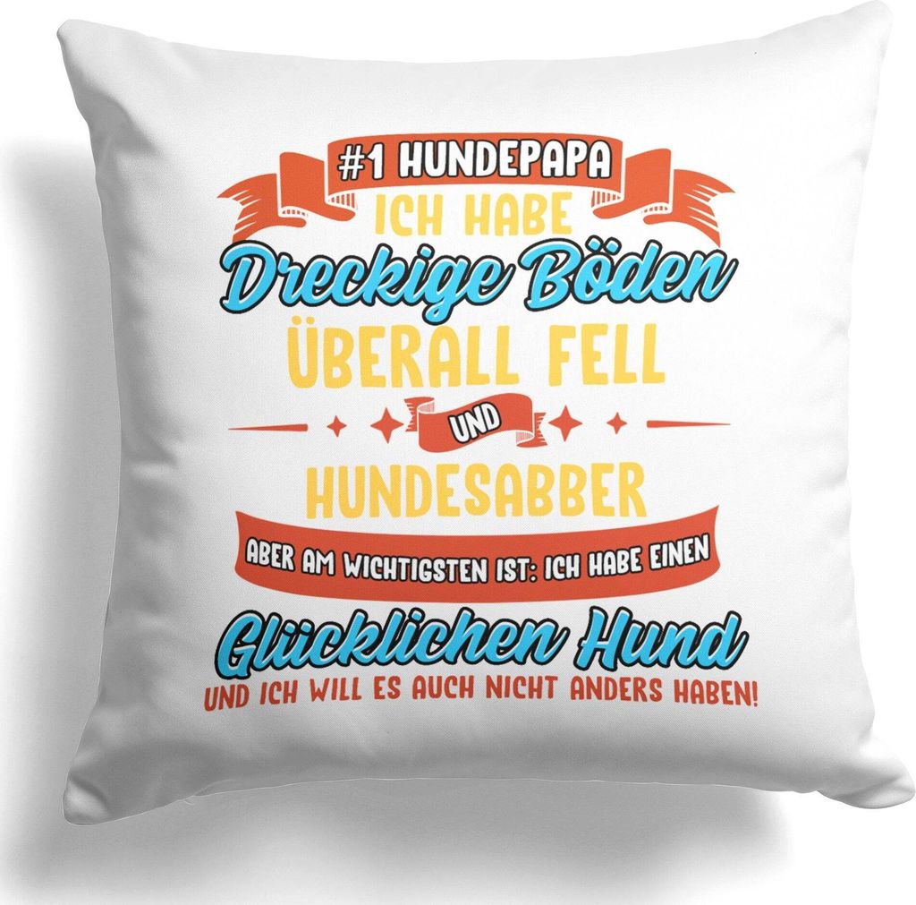 22Feels Hundepapa Geschenk Herrchen Hund Kissen Deko Männer Vatertag Geburtstag Weihnachten Hundeliebe Dekoration Couch Welpe Sofa Wohnaccessoire ...