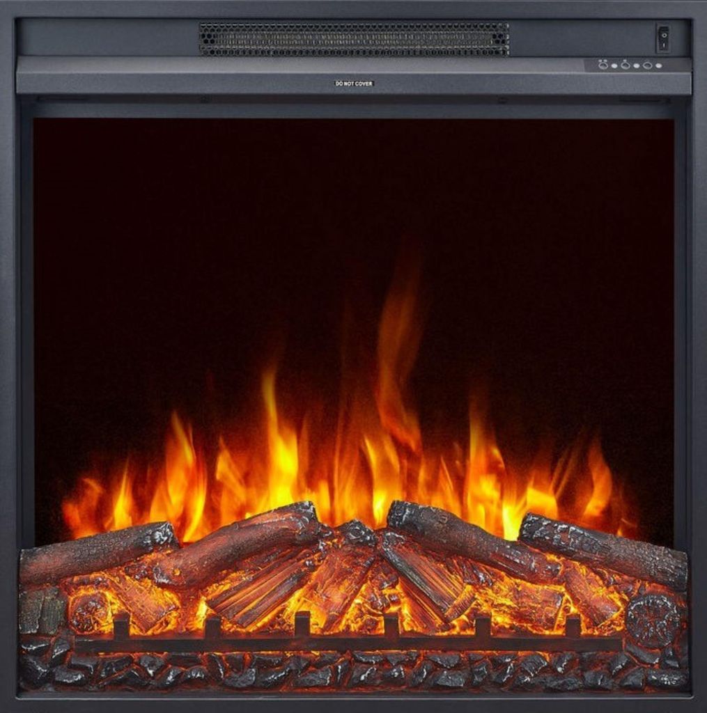 CHEMIN'ARTE - Elektrischer Einbau-Insert Oxford 2XL – LED-Flammeneffekt, programmierbare Heizung, Fernbedienung