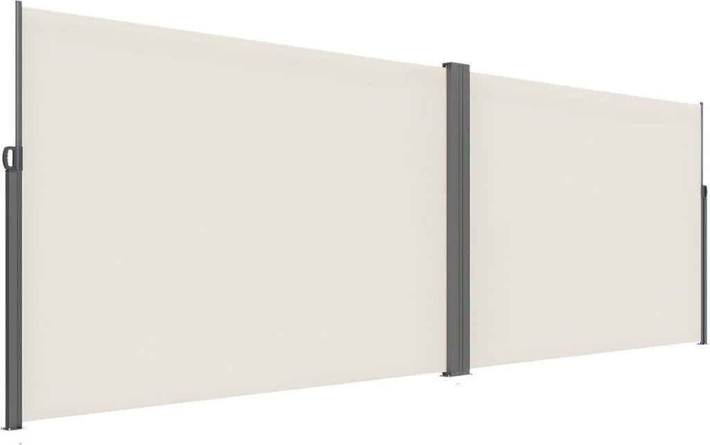 Seitenmarkise Ausziehbar 200x600 cm – XXL Wind- & Sichtschutz für Terrasse Garten Balkon – Wasserfest UV30+ Gelb