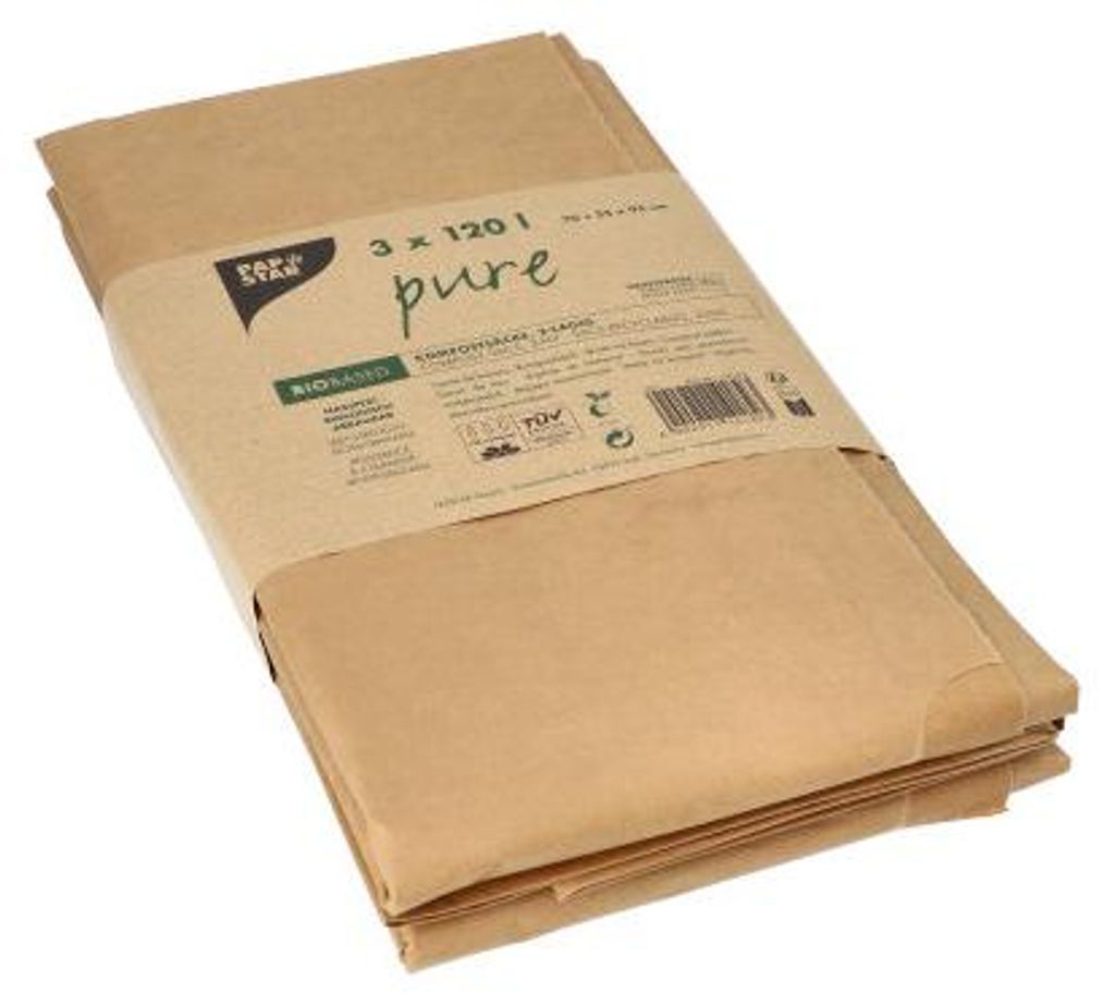 30 Kompostsäcke aus Papier pure 120 l 95 cm x 70 cm x 25 cm Produktbild 