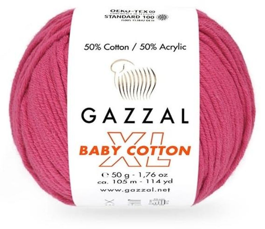 Gazzal Baby Baumwolle XL 3415 Wolle Strickwolle Häkelwolle Produktbild 