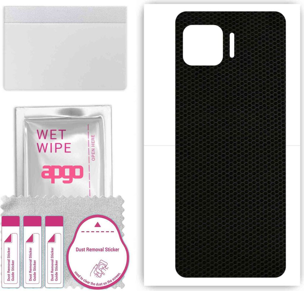 apgo Rückseite Schutzfolie, Skin, kompatibel mit Motorola One 5G, Hinten Displayschutzfolie aus Vinylfolie, kratzfest, einfache Montage - Matrix