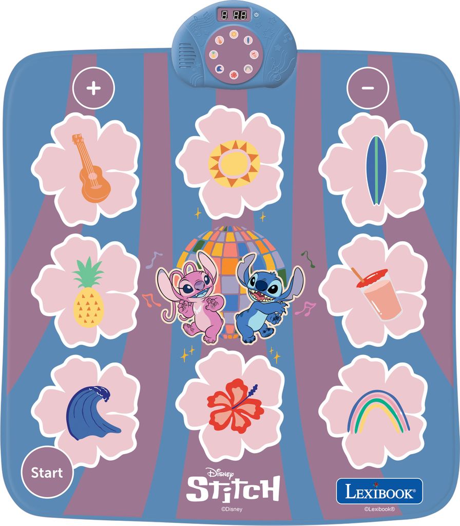 Tapis de danse Stitch électronique, Bluetooth et lumineux Image du produit 