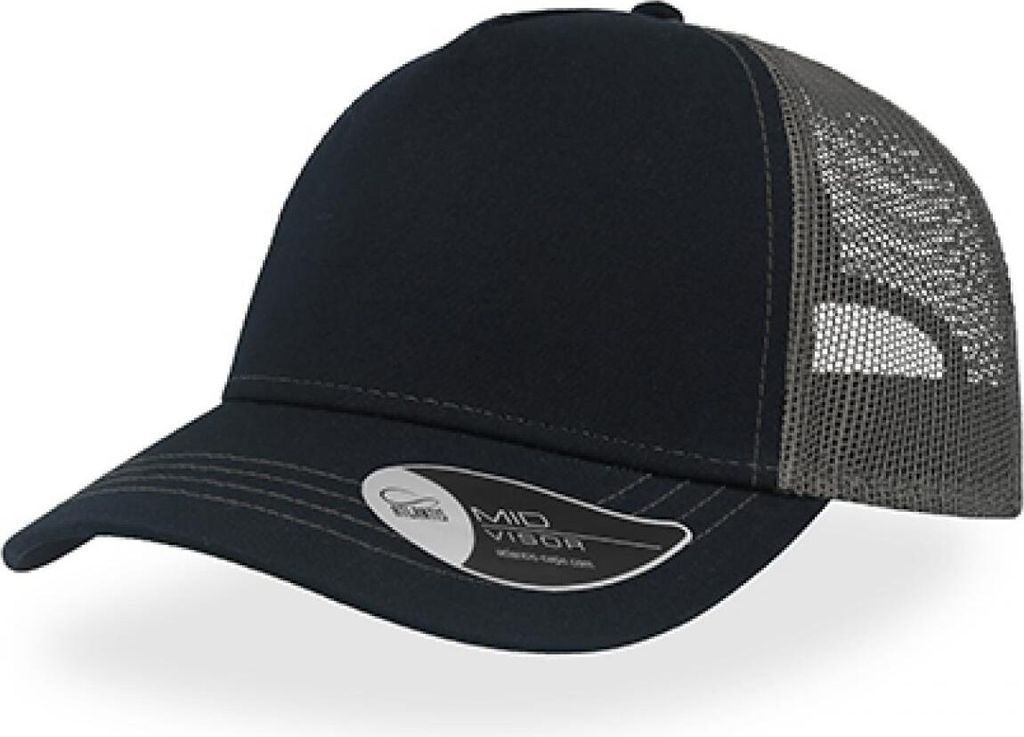 Atlantis RCAN | Rapper Canvas Cap, 5-Panel-Mesh-Cap - Farbe: Navy/Dark Grey - Größe: One Size