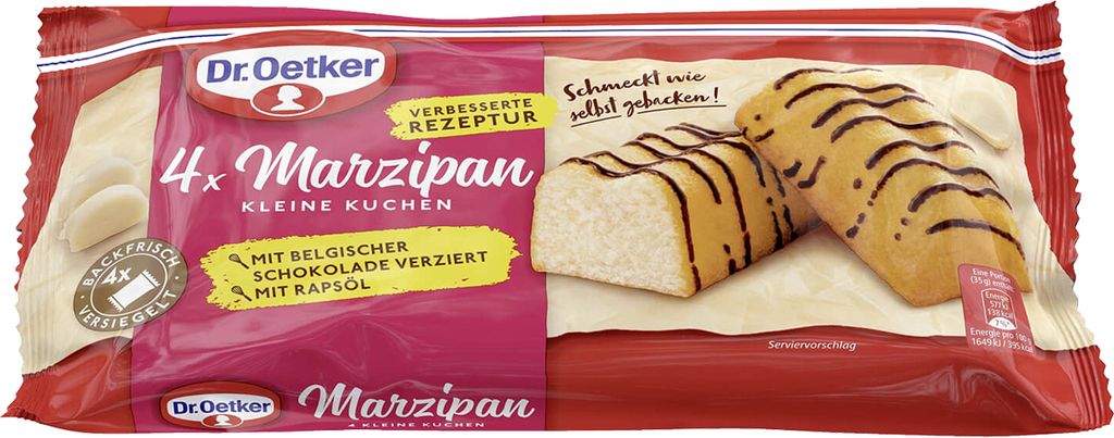 Petits gâteaux à la pâte d'amandes Dr. Oetker 4 gâteaux à Image du produit 