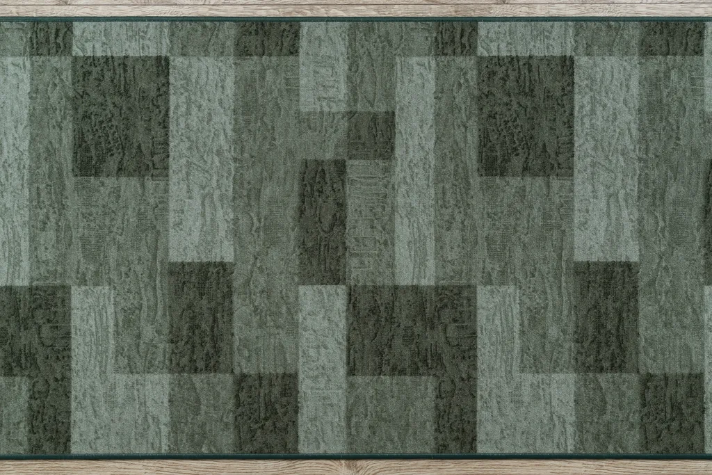 Bande de roulement caoutchoutée ICONA vert 100cm - Tapis de sol 100x100 cm - 5