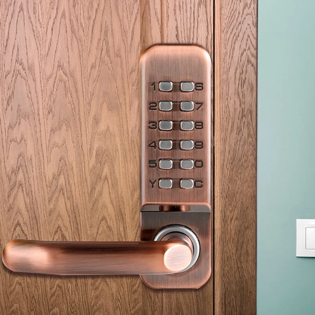 Serrure de porte intelligente à code noir mat pour sécurité maison - 7