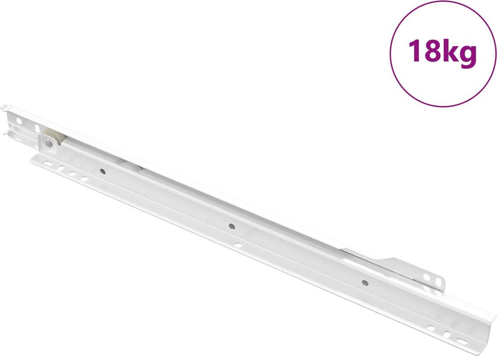 (Robust Möbel) Schubladenschiene 63 pcs, einfache Montage, Weiß Stahl - Garten & Heimwerken DE789297