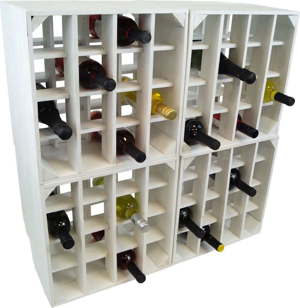 Weinregal 16er weiss Flaschenregal Weinkistenregal Produktbild 7