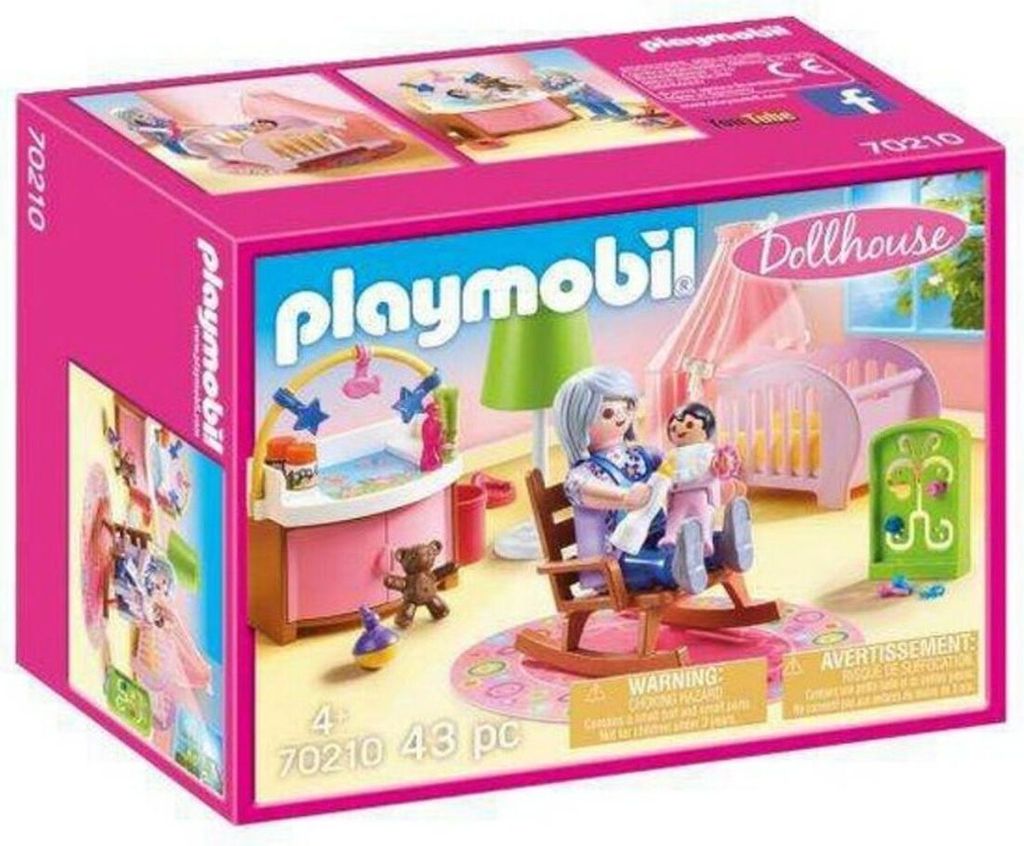 Playset Dollhouse Baby's Room PLAYMOBIL 70210 - Nursery (43 pcs)