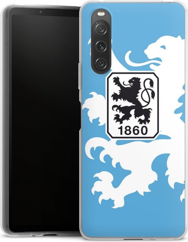 DeinDesign Handyhülle für Sony Xperia 10 V Silikon Hülle Case Smartphone Schutzhülle Offizielles Lizenzprodukt TSV 1860 München Wappen