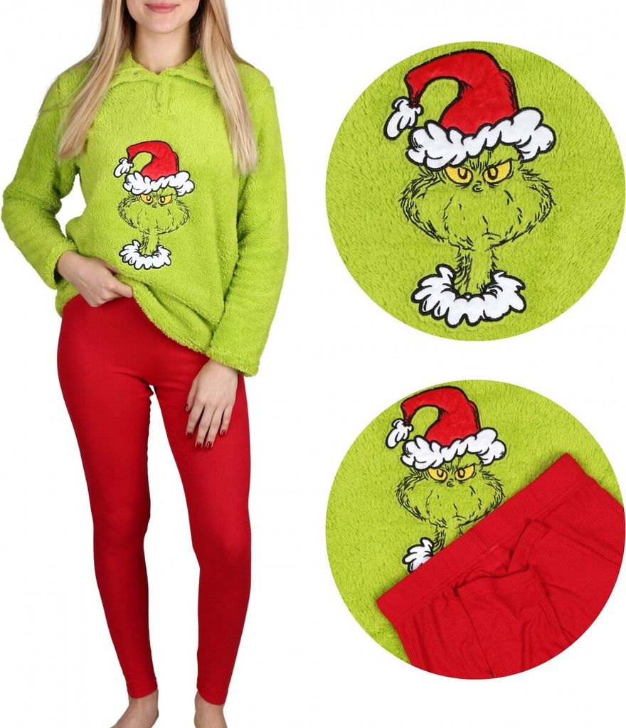 The Grinch Dámské dvoudílné pyžamo, dlouhý rukáv, Obrázek produktu 