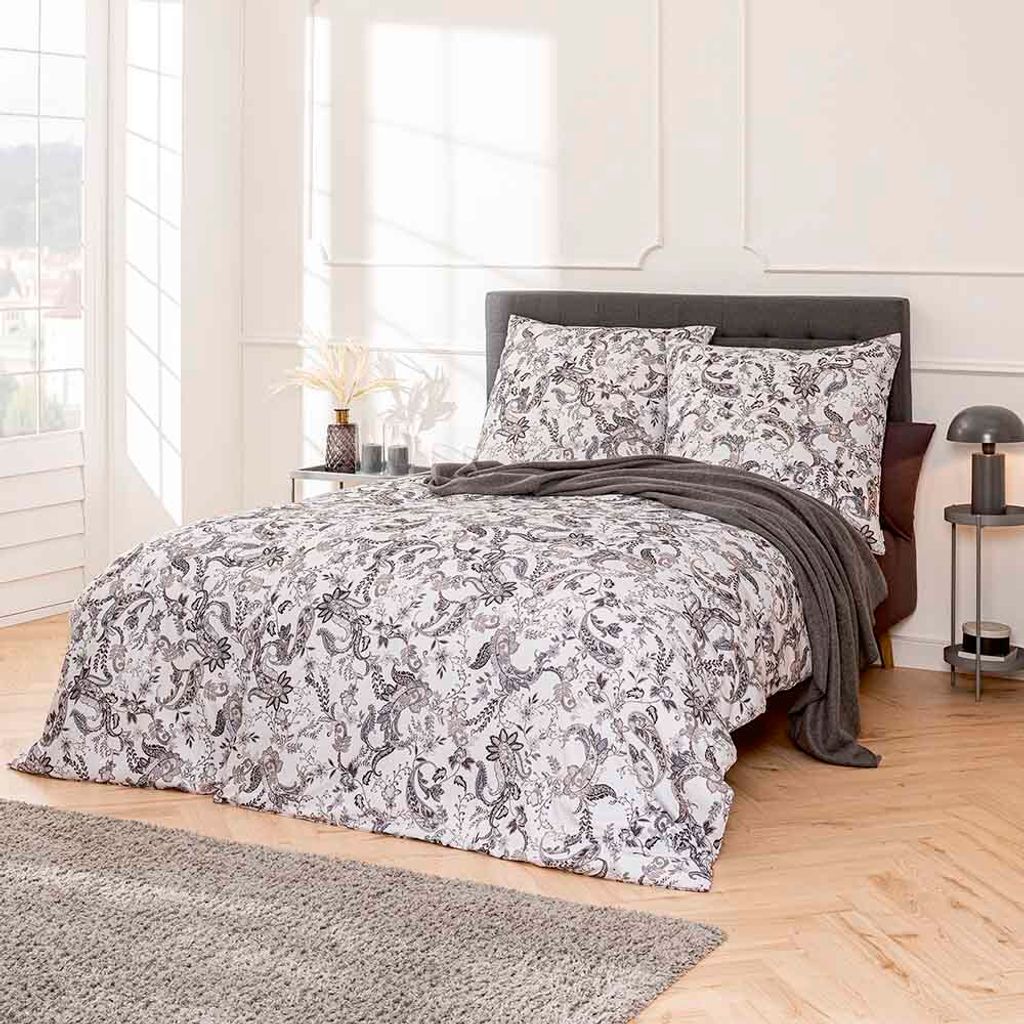 Estella LOESCHEN Atelier Mako-Interlock-Jersey Bettwäsche-Garnitur IMOGEN Farbe silber Größe 155x220 + 80x80 cm