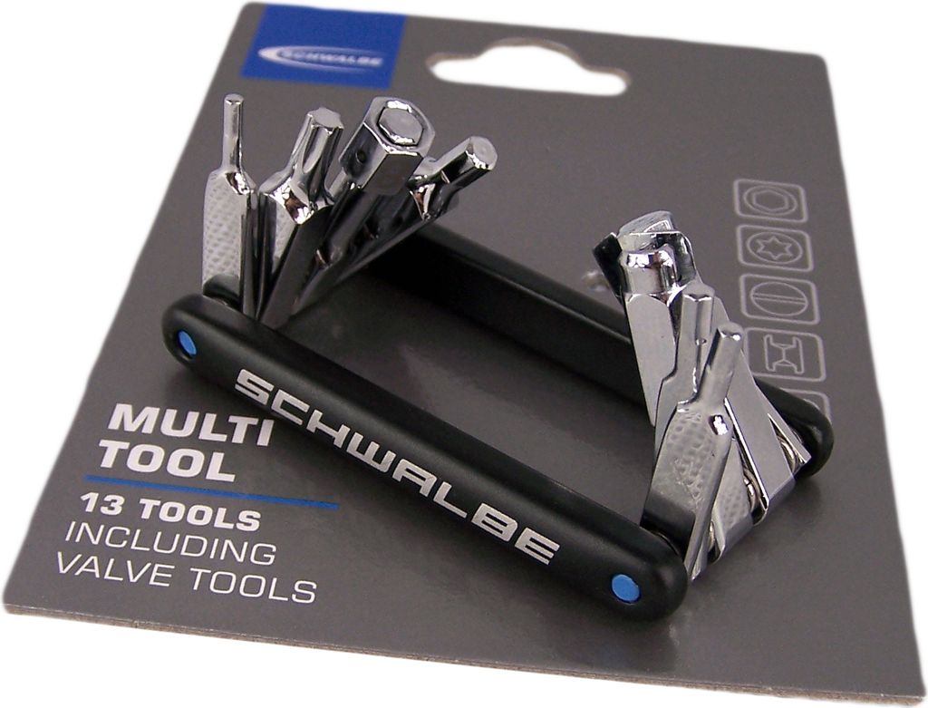Schwalbe Multitool Multifunktionswerkzeug 13 in 1 Ventileinsatz Innensechskant