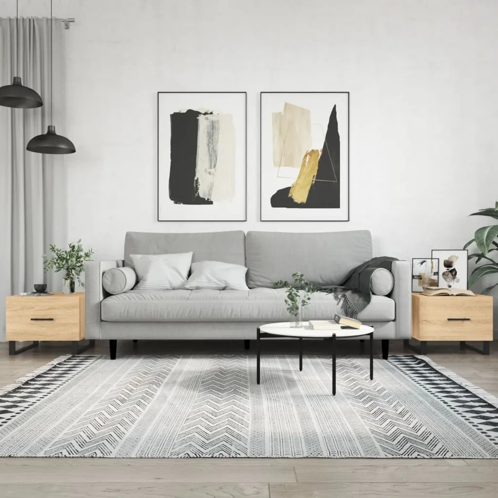 Maison Exclusive - Tavolini da salotto 2 pezzi in rovere Sonoma 50x50x40 cm Materiale ligneo