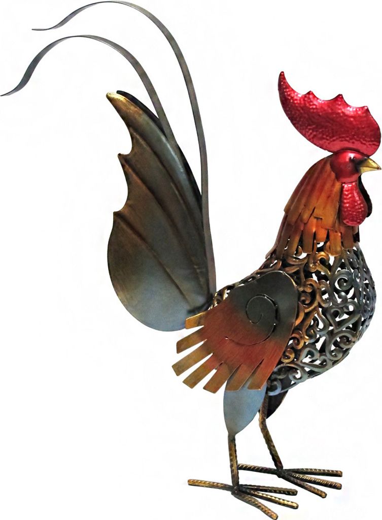 Dehner Dekofigur Hahn, ca. 42.5 x 16 x 55.5 cm, Metall, Produktbild 