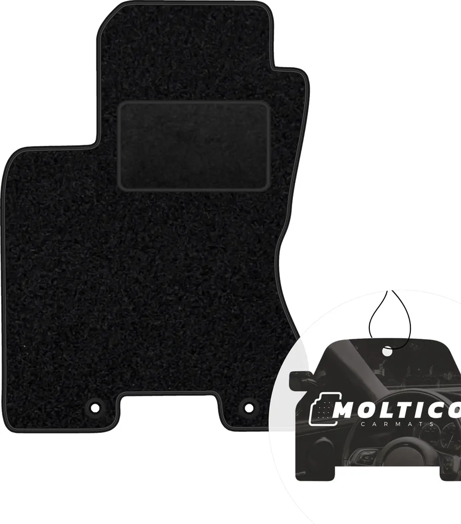moto-MOLTICO tappetino conducente auto velours lato conducente tappetini auto nero tappetino conducente 1 pezzo adatto per Nissan X-trail 2007-2013