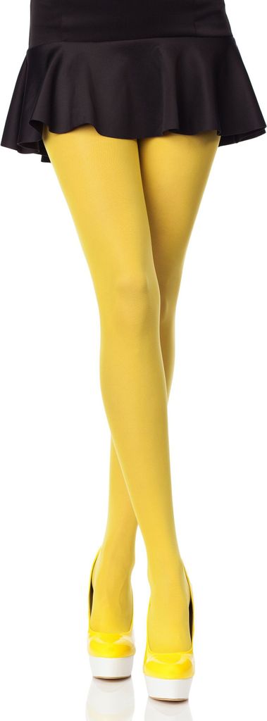 Merry Style Bunte Damen Strumpfhose Microfaser 40 DEN(Gelb, L) .