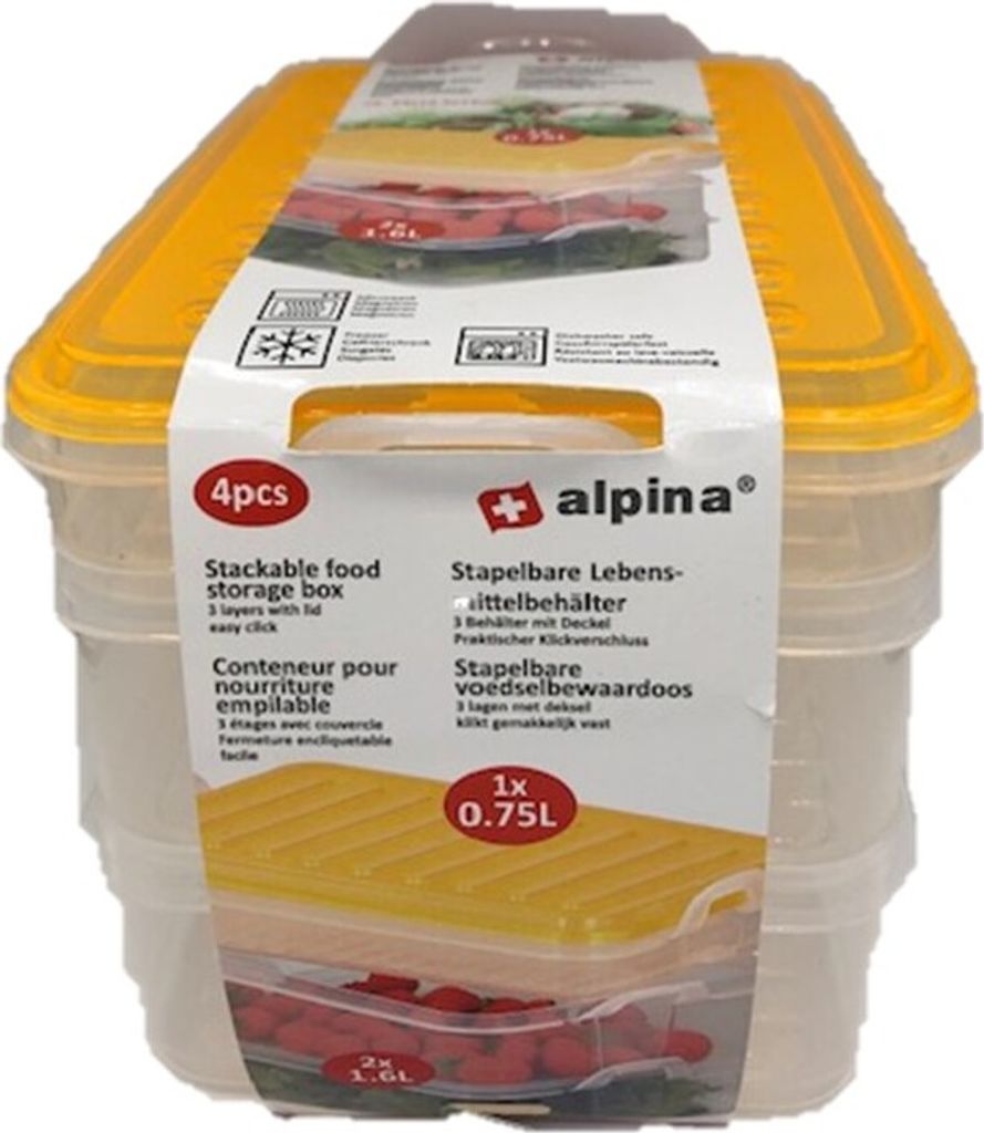 Stapelbare Lebensmittelbehälter 4 pcs Produktbild 
