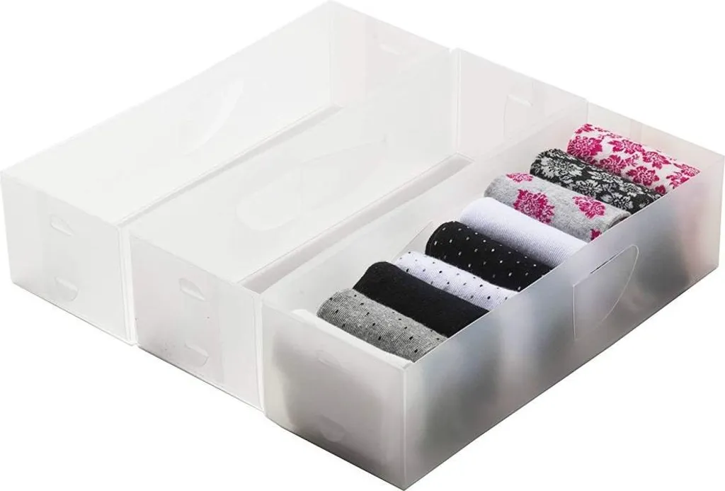 Organisateur de tiroir transparent Optimo Compactor pour le rangement
