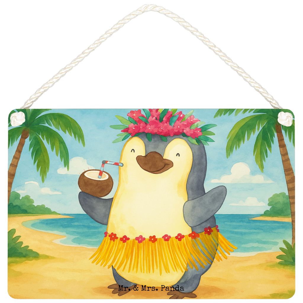 Mr. & Mrs. Panda Schild Pinguin Kokosnuss Design DIN A5 - Weiß - Geschenk, Wandbild Holz, Türschild, Erholt, Urlaub, holzbild, Tanzen, Hawaii, Ho...