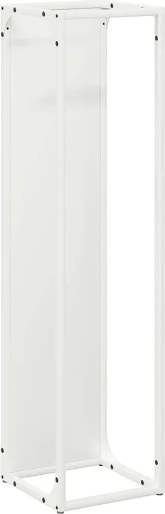 vidaXL Porta legna Bianco 25x25x100 cm Acciaio - Design Salvaspazio Camino