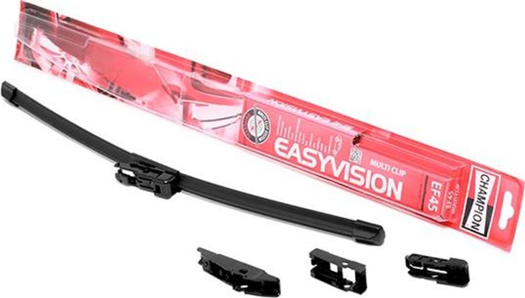 Champion EasyVision EF45, Scheibenwischerblatt, Schwarz, Kunststoff, Gummi, WEEE, CTP, 450 mm, Sichtverpackung