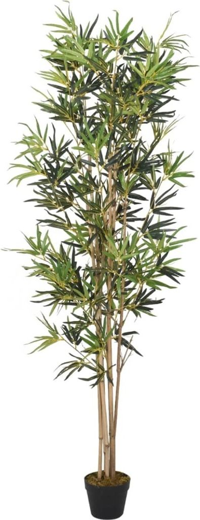 Umelý bambusový strom 552 listov 120 cm zelený Obrázok produktu 